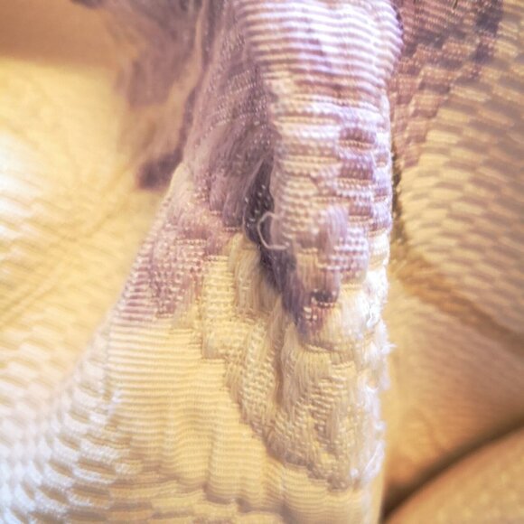 Vintage West Point Stevens Queen Duvet Cover Yellow Embossed Purple Daisies  USA - Picture 9 of 12